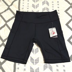 5’ Black Biker Shorts
